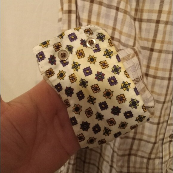 Robert Graham Men's Plaid Mixed Print Button Up Dress Shirt - Picture 8 of 11